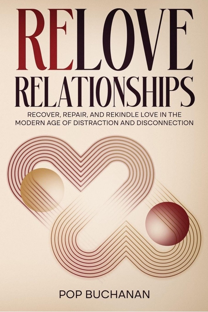 ReLove Relationships by Pop Buchanan, a cream cover with an interwoven heart motif